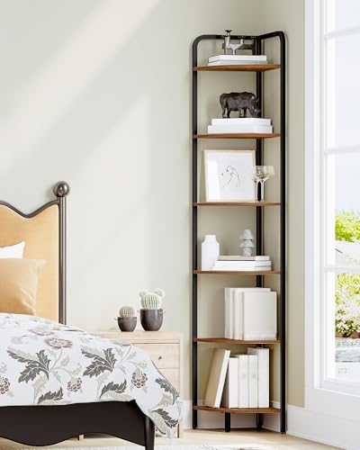 Hzuaneri Corner Shelf Stand Corner Bookshelf Standing Shelf Plant Shelf