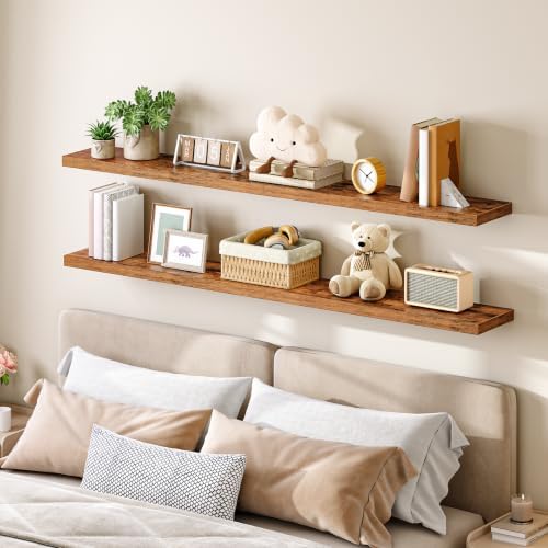 HOOBRO 70.9" Floating Shelves for Wall, Set of 2 Wall Mounted Shelf