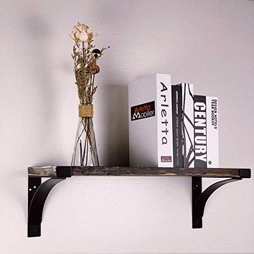 Heavy Duty Shelf Brackets, 8 Inch 6-Pack Exquisite Shelf Brackets, Strong Support Mental L Brackets Heavy Duty Floating 