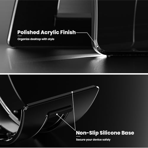Yikola Vertical Laptop Stand for Desk, Vertical Laptop Hoder Space-Saving Organizer for All MacBook, Laptop Stand Acryli