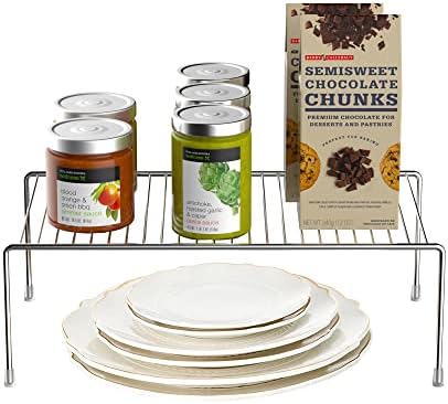 iPEGTOP Set of 6 Large (15.7 x 9.4 Inch) Kitchen Cabinet Organizer Shelf, Wire Freezer Storage Shelves Rack, Rustproof S