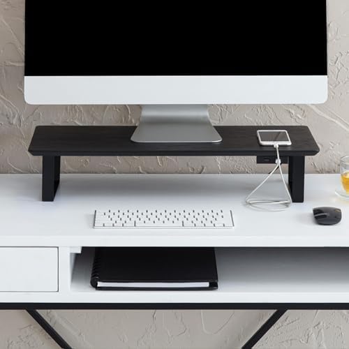 Anji Mountain Monitor Stand for Desk - Desktop Organizer & Laptop Riser, Ergonomic Monitor Riser, Space-Saving, Durable,