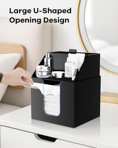 Double Layer Face Towel Holder, Premium Acrylic, Matte Black