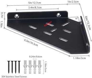 Shower Shelves, 3.0mm Aluminum Alloy Corner Shelf Wall Mounted, for Bathrooms,Offices, Bedrooms,Kitchens,Dorm Rooms and 
