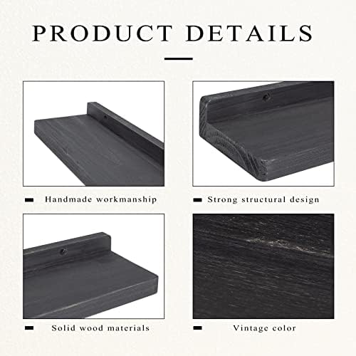 Freezing point Floating Shelf for Wall Set of 2 Natural Wood 23Inch Wall Shelves Decor Plant Display Collectibles Mounte