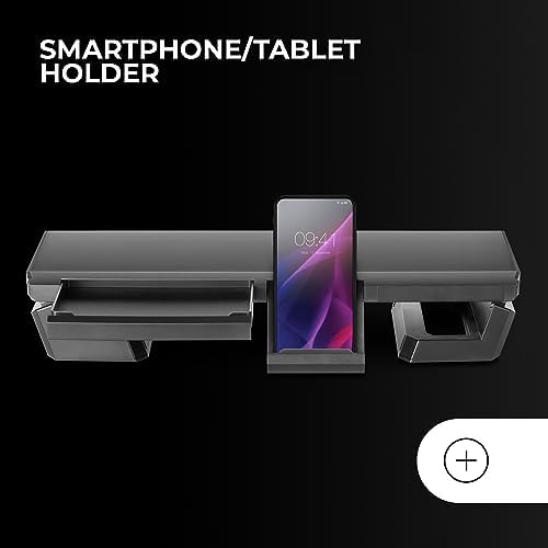 Mars Gaming MGS-PRO Ergonomic Monitor Stand, Professional Smartphone and Tablet Stand, 3 Sizes Adjustable, Multifunction