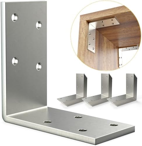 （15-Pack） 3"x3" Heavy Duty 12-Gauge Galvanized Steel L Brackets