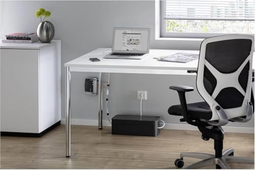 Durable, Cable Management Box Organizer, Graphite, Large