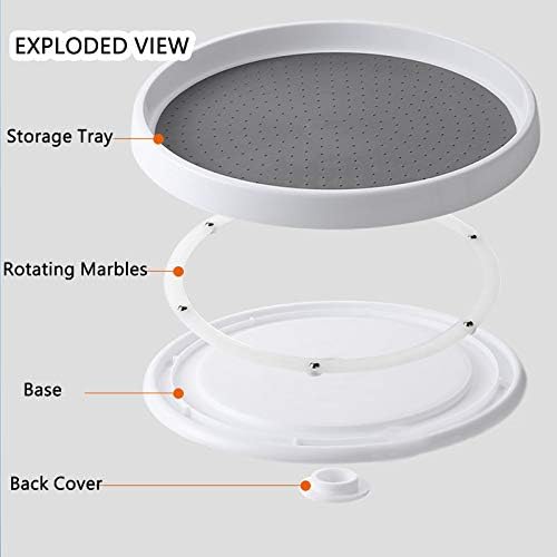 Lazy Susan Organizer, 12 Inch 360 Rotating Tray, 2 Pack