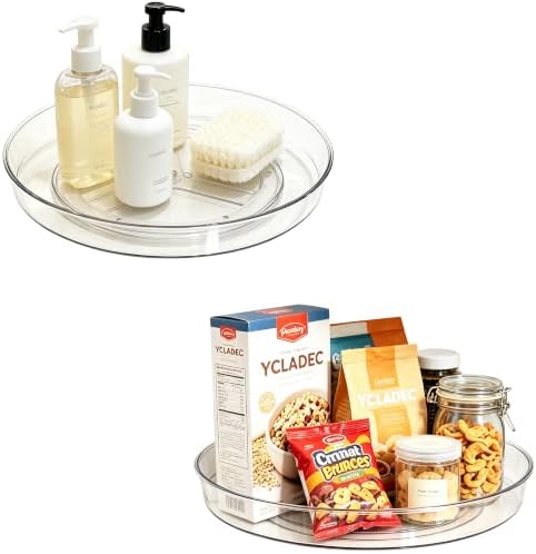 2 Pack Lazy Susan 10.6" Turntable Organizer Pantry Cabinet