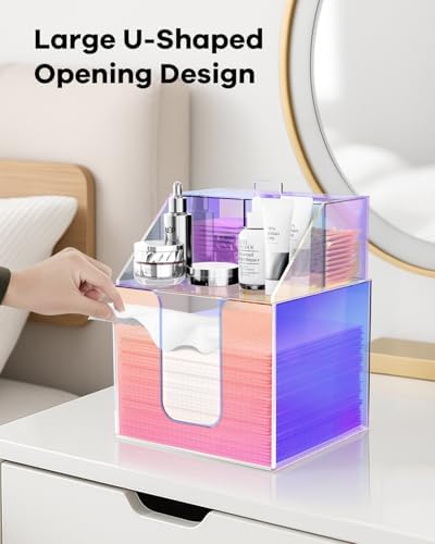 Acrylic Face Towels Holder Compatible with Clean Skin Club, Rainbow