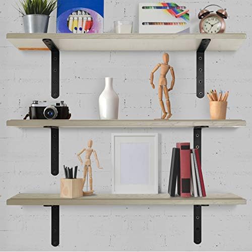 WEBI L Brackets Corner Bracket,90 Degree Steel Corner Brace- 8 Packs 4 mm Thick 6" X 6",Heavy Duty Shelf Brackets Right 