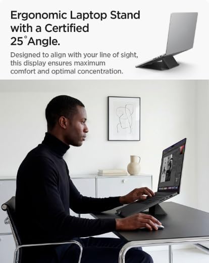 Spigen Slim Fold Portable Vertical Laptop Stand Dock Foldable