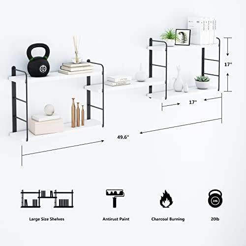 MXCSE Shelves on Wall, Floating Bookshelves, Shelves for Room Wall (White)
