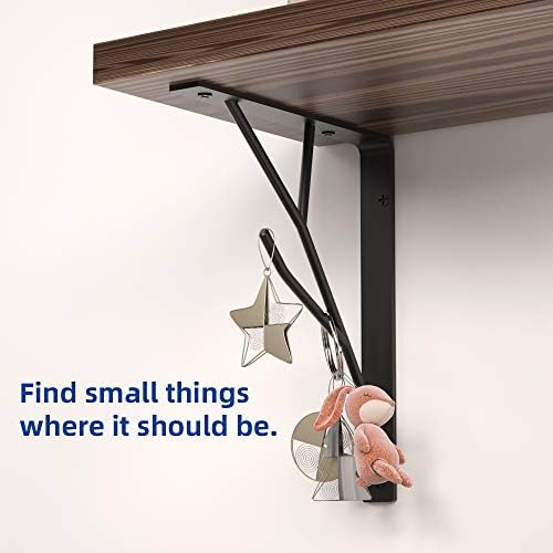 Mocomax 8 Inch Decorative Shelf Brackets, Heavy Duty Floating Shelves, Wall Mount Shelving Bracket, Hardware L Shape Tre
