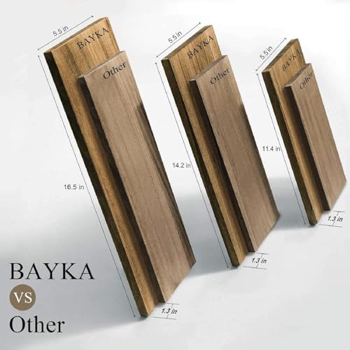 BAYKA Wall Shelves for Bedroom Decor, Floating Wall Shelves for Living Room Kitchen Storage, Wall Mounted Rustic Wood Fl