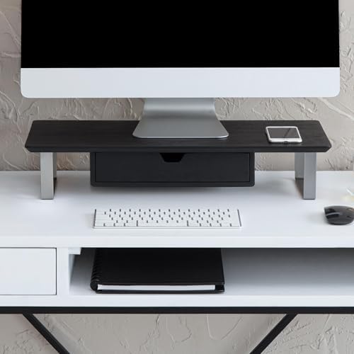Anji Mountain Monitor Stand for Desk - Desktop Organizer & Laptop Riser, Ergonomic Monitor Riser, Space-Saving, Durable,