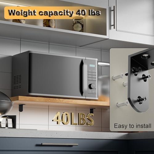 Alise Black 4 Pcs L Brackets, Small Corner Brackets for Wood Furniture