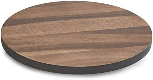 Woodard & Charles Round Acacia Wood Lazy Susan Turntable, 13.75", 6 Pack