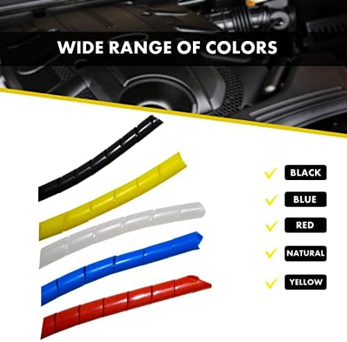 Kable Kontrol Vortex Spiral Cable Wrap - 3/8” Inch 100’ Feet Long - Hose Protector Flexible Polyethylene Wire Conduit Tu