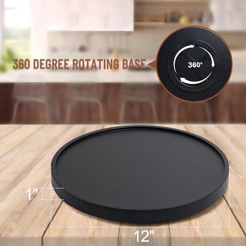 12-inch Lazy Susan Organizers, ACIAZAAZ Lazy Susan Turntable for Cabinet, Kitchen Turntable Storage for Table, Counterto