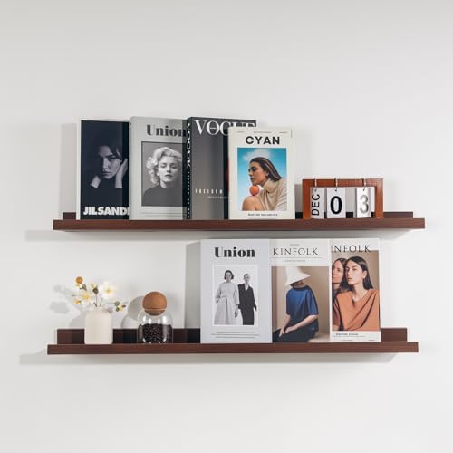 NEXHOME PRO Floating Shelves for Wall Set of 2,36 Inches Picture Ledge Shelf, Kids Bookshelf Wall Mounted for Living Roo