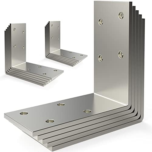 （15-Pack） 3"x3" Heavy Duty 12-Gauge Galvanized Steel L Brackets