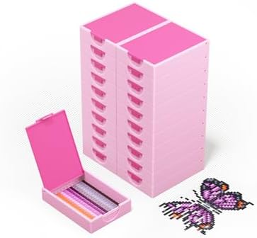 2-in-1 Diamond Art Storage Containers,Anti-static Diamond Art Trays With Lids Diamond Art Accessories, Diamond Painting 