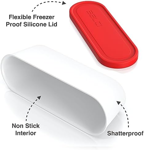 BALCI 2 Quart Ice Cream Container - Freezer Tub (Red)