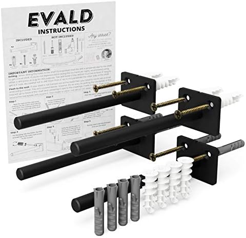 EVALD 6 Inch Floating Shelf Brackets with Screws & Anchors, Hidden Shelf Brackets for Floating Shelves, Floating Shelf M