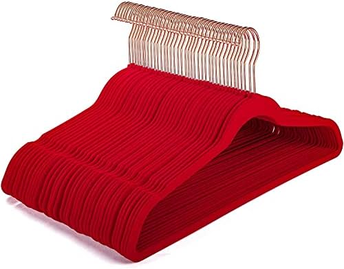 DLD Velvet Hangers Non Slip Suit Hangers 50 Pack， Space Saving Clothes Hanger Premium Velvet Non Slip Hanger Ultra Thin Adult Hanger for Coats, 360° Rotating Silver Hook