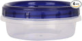 [8Oz - Blue - 4 Pk] Twist Top Food Storage Containers Leak-Proof, Airtight Soup Storage Canisters with Screw & Seal Lids BPA-Free, Stackable, Reusable Kitchen Essentials 8-Ounce