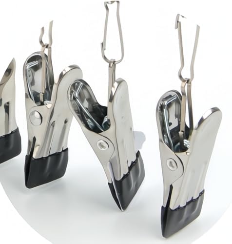 Pants Hanger Clothes Laundry Drying Rack with Clip Metal Black