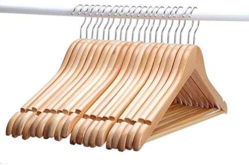 Lotus Wooden Hangers, Solid Wood Shirt Hangers,Dress Coat Jacket Clothes Hangers,with Extra Smooth Finish, 360 Degree Sw