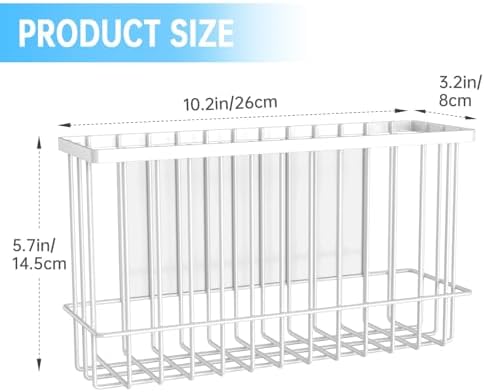 NiHome Magnetic Basket Organizer, Dryer Ball Holder, 1 Pack, White