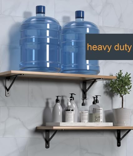 8 Inches Shelf Brackets Heavy Duty Shelf Bracket 8 x 5 Inch Metal Shelf Bracket Triangular Shelf Supports with Hardware 