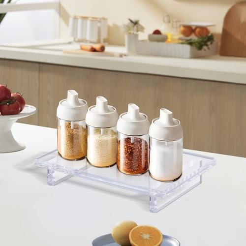 Chivalral Large Clear Acrylic Soap Tray 9x5.9x1.5 Inch, 2 Pack