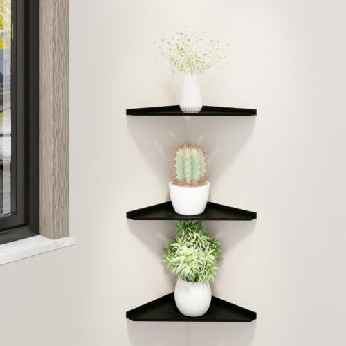 Corner Shelf, 3.0mm Aluminum Alloy Corner Shelf Wall Mounted, for Bathrooms,Offices, Bedrooms,Kitchens,Dorm Rooms and Li