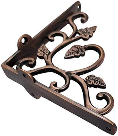 Adonai Hardware Meshezaheel Brass Decorative Shelf Bracket (Supplied as 2 Pieces per Pack) - Antique Copper