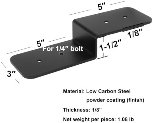 4 PCS Pergola Bracket, 1-1/2" Heigh Z Deck Joist Tie Post to Beam Connector