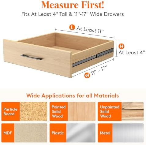 Lifewit 4" High Upgrade Drawer Divider, Adjustable Drawer Organizer Clothes