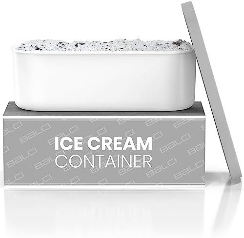 BALCI 2 Quart Ice Cream Container - Freezer Tub (Grey)