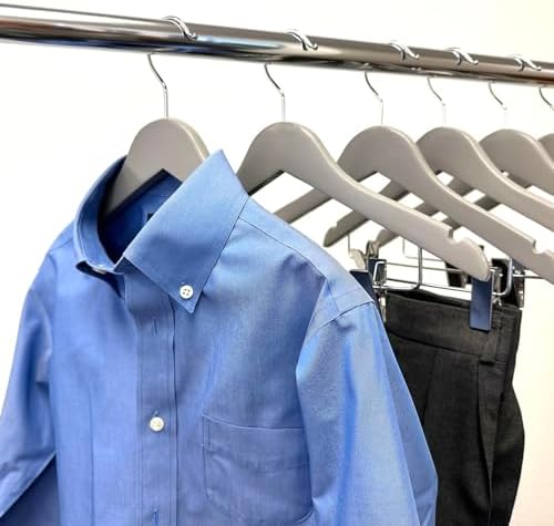 Kids Hangers with Metal Clips Pant Bar 4T-10 (Paloma Grey)