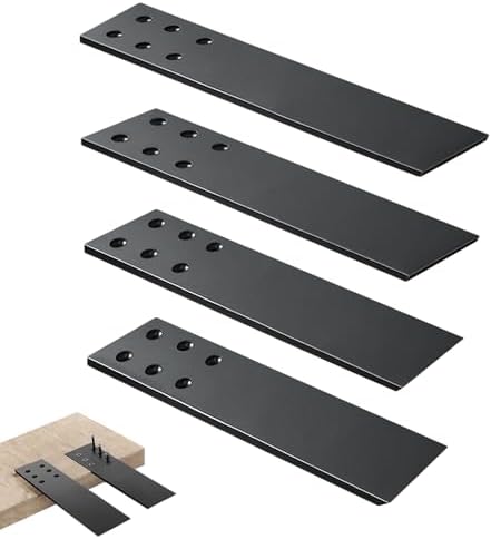 Countertop Support Brackets Heavy Duty 4 Pack 1/4" Thick 10 Inch Flat Hidden Knee Wall Countertop Bracket for Granite Qu