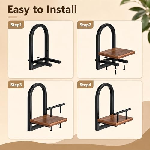 Amaoot Floating Shelves Set for 2, Wall Plant Holder Shelf, Wall Planters