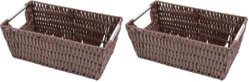 Whitmor Rattique Small Shelf Tote (6500-2712-JAVA) (Pack of 2)