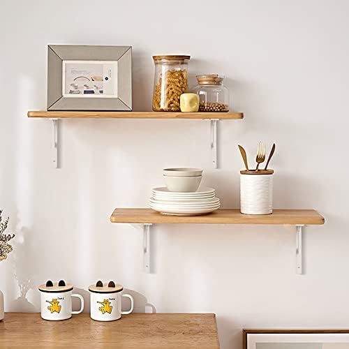 Shelf Brackets 16 Inch, Heavy Duty 90 Degree Floating Wall Shelves Brackets Triangle Shelf Brackets, Solid Stainless Ste