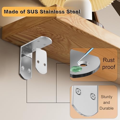 Alise 4 Pcs L Brackets 2.56X2.56 in, Corner Brackets for Wood Furniture