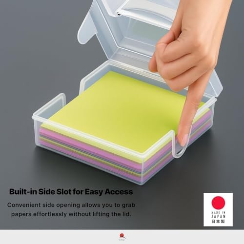 JapanBargain, 10-Pack Japanese Origami Paper Storage Box, Fits 6-inch Folding Paper up to 400 Sheets, Clear Plastic Craf