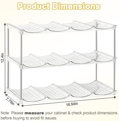 Stackable Water Bottle Organizer for Cabinet - Large Tumbler Organizer